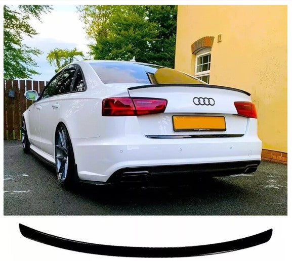 Audi A6 S6 C7 Saloon Gloss Black Rear Boot Lip Spoiler Wing 2011-2018