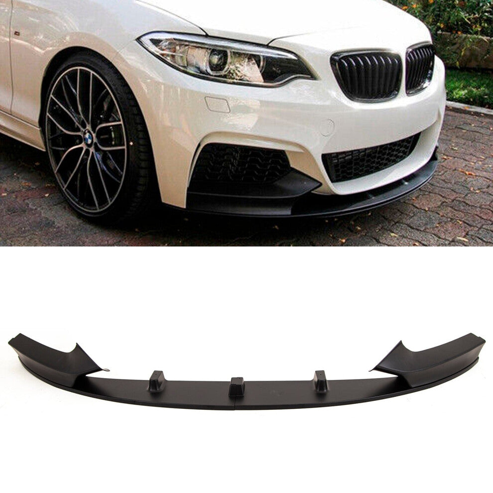 Front Lip Splitter Spoiler M Performance Style Matte Black BMW 2 Series F22 F23